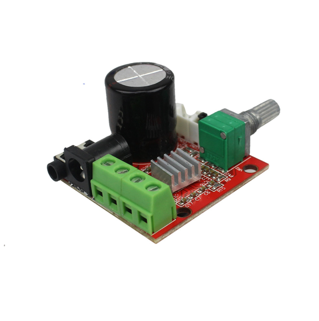 PAM8610 Mini Amplifier Board - 12V 10W Pure Class D Stereo Audio Power Amplifier (TDA2030 Upgrade)