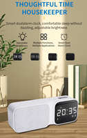Tragbarer 3-in-1 Batteriebetriebener Plastik-Schlaf-Lautsprecher mit Weißgeräuschmaschine LED-Uhr Wecker-Lautsprecher