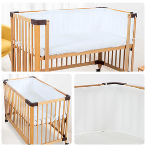 OEM ODM-<span class=keywords><strong>protector</strong></span> transpirable portátil <span class=keywords><strong>de</strong></span> seguridad para bebé, juego <span class=keywords><strong>de</strong></span> cama <span class=keywords><strong>de</strong></span> malla trenzada, almohadilla para <span class=keywords><strong>cuna</strong></span>, parachoques - Product Image 3