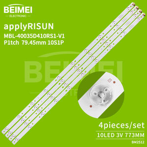 <strong>TV</strong> LED Backlight Strip MBL-40035D410RS1-V1 P1tch 79.45mm 10S1P 10LED 3V 773MM 4pcs/set 42 Inches for LED4260 <strong>TV</strong> Replacement - Product Image 2