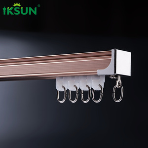 Iksun Aluminium Alloy Extrusion <b>Ceiling</b> Mount Hospital Household S Fold Curtain Track Rail - Product Image 4