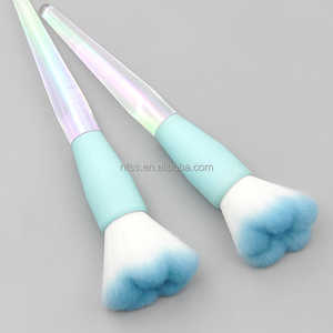 Kit de pinceaux à manche en diamants pour fard à paupières, rose, rouge et orange, ensemble de pinceaux de maquillage avec logo imprimé - Product Image 5