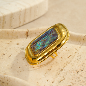 Boucles d'oreilles en acier inoxydable de style rétro et médiéval, boucles d'oreilles à clous, anneau géométrique carré, pas de décoloration - Product Image 5