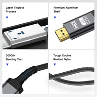 Vente en gros d'usine UNIEAN Câble vidéo HD 2M 3M UHD 2.1 vers VGA Câble UHD 8k 4k plaqué or 60Hz pour écrans de projection
