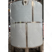Machine de fermentation de bière Deyi, cuve de fermentation à double enveloppe contrôlée par PLC, coque intérieure en acier inoxydable 304 poli miroir 3 mm, pompe en polyuréthane