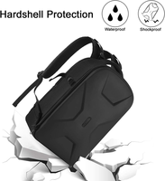 Kamerarucksack für DSLR/SLR/spiegellose Kameras, wasserdichte Hartschalen-Tasche mit Reißverschluss, 15,6-Zoll-Laptopfach, Stativhalterung