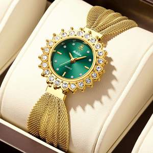 Montre à quartz pour femme Sunflower, cadran de 26 mm, épaisseur de 9 mm, boîtier en alliage, cadran en verre, luxe de haute valeur - Product Image 1