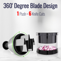Hachoir à légumes manuel pour robot culinaire Hachoir à ail portable Coupe-oignons