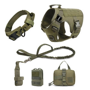 Set <span class=keywords><strong>Harnesses</strong></span> Anjing Taktis Anti Tarik, Vest Reflektif Nylon OEM, Kalung Anjing, Tali Anjing, dan <span class=keywords><strong>Harnesses</strong></span> Latihan Heavy Duty untuk Anjing Besar - Product Image 2