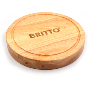 Ensemble <span class=keywords><strong>de</strong></span> couteaux à fromage Boîte en chêne Planche à fromage en bakélite Ensemble <span class=keywords><strong>de</strong></span> couteaux à fromage peut tourner la <span class=keywords><strong>plaque</strong></span> <span class=keywords><strong>de</strong></span> découpe <span class=keywords><strong>de</strong></span> pizza à pain rond - Product Image 6