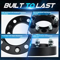 Entretoises de roue en alliage forgé noir, adaptateurs 106 mm, alésage de moyeu M12*1.5, épaisseur de 1,5 pouce, PCD 6x139,7 mm, compatible avec les modèles Tacoma/GX460