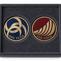Pièce commémorative personnalisée en alliage de zinc avec logo en spirale, cadeau souvenir pour les célébrations d'entreprise, fabrication OEM en gros
