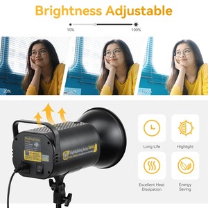 Nhiếp Ảnh Làm Nổi Bật Đèn 300W Với 2.4G Từ Xa 3200-5700K Thay Đổi Độ Sáng <span class=keywords><strong>LED</strong></span> Ánh Sáng Cho Studio <span class=keywords><strong>Video</strong></span> Chụp Trực Tiếp Trực Tuyến - Product Image 4