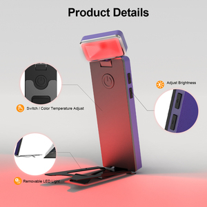 Wholesales Portable Red Light 623-630nm 670nm Eye Care Reading <b>Lamp</b> Clip On <b>Rechargeable</b> USB LED Book Light - Product Image 5