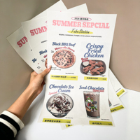 Folletos y Volantes Promocionales de Cartón Personalizados al por Mayor con Papel Kraft y Laminado con Película de Papel Recubierto para Marketing