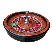 Roue de roulette américaine personnalisée en bois massif, mini-casino de qualité professionnelle, ensemble multi-jeux écologique, couleur et logo personnalisables pour