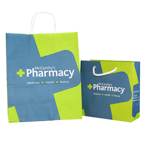 genéricos locales farmacia médica enfermedad plana/retorcido de portador blanco bolsas de papel Kraft para la medicina - Product Image 6