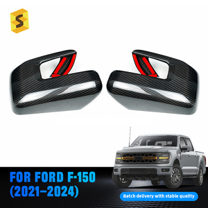 Accessoires en fibre de carbone ShaSha pour <span class=keywords><strong>voiture</strong></span>, couvre-rétroviseur pour Ford F1-50 2021 2022 2023 2024 2025, accessoires automobiles - Product Image 5