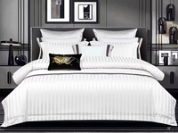 Ensemble de literie en satin 4 pièces pour chambre à coucher : Housse de couette et drap plat – Vente en gros