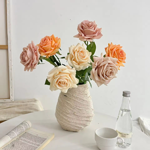 Wholesale Lifelike Real Touch Roses <b>Artificial</b> <b>Flowers</b> Arrangements Wedding Decor Table Centerpieces Realistic Rose Faux <b>Flowers</b> - Product Image 1