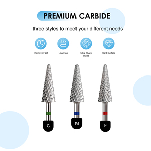 3/32'' Under Nail Cleaner <strong>Bit</strong> Uncoated Manicure Tools High Quality Nail Bur Durable Tungsten Carbide Nail Drill <strong>Bits</strong> - Product Image 3
