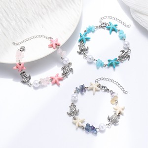 Pendientes Colgantes <span class=keywords><strong>de</strong></span> Tortugas Marinas Plateados Estilo Hawaiano, <span class=keywords><strong>Collar</strong></span> <span class=keywords><strong>de</strong></span> Moda con Piedras Naturales, Estrellas <span class=keywords><strong>de</strong></span> Mar <span class=keywords><strong>y</strong></span> Perlas <span class=keywords><strong>de</strong></span> Vida Marina - Product Image 2