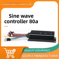Contrôleur de moteur sans balais tri-mode 48V-72V DC 80A pour vélo électrique, 18 MOSFET, ondes sinusoïdales/carrées commutables, batterie lithium pour vélo électrique