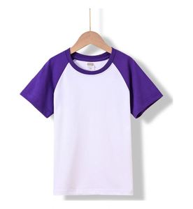 เสื้อยืดเด็ก 100% ผ้าฝ้าย พิมพ์โลโก้ตามสั่ง แขนเสื้อแบบแร็กแลน เสื้อผ้าเด็ก เสื้อยืดเด็กสีเข้าชุด - Product Image 6