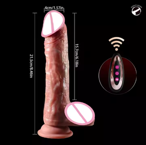 Prepuzio scorrevole Dildo pelle grandi pene prepuzio testicoli mossa giocattolo per adulti per le donne stimolazione vaginale anale