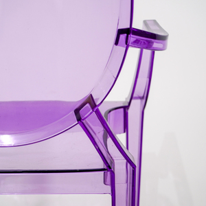<span class=keywords><strong>Fauteuil</strong></span> Fantôme Moderne en Acrylique Transparent Violet, Durable, Étanche et Portable pour Événements, Appartements et Salons - Product Image 5