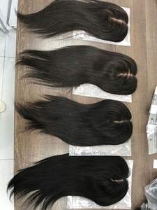 Topper de cheveux humains Remy 12A double tirage, qualité européenne, avec base en soie, section de trame à pointes pleines - Product Image 2