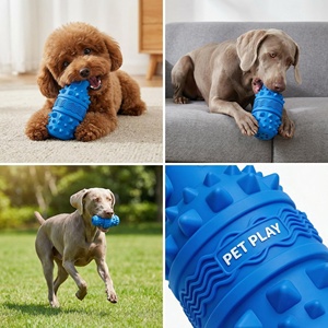 Jouets pour chiens sur mesure pour les mâchoires agressives, jouet interactif en caoutchouc naturel à mâcher et qui couine pour les races moyennes et grandes - Product Image 5