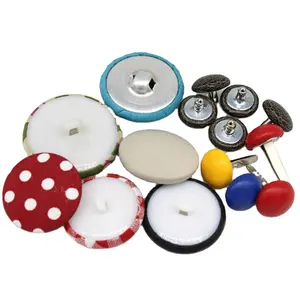 Customized Fashion Cloth Back Fabric Covered Button Plastic and Aluminum Buttons