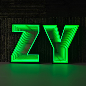 Personajes abisales personalizables con espejos infinitos 3D Luces de neón LED Letras iluminadas Cuerpo de lámpara acrílica - Product Image 1