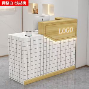 K Hair Salon Furniture Modern Spa Bar Front Office Salon Reception <b>Desk</b> - Product Image 6