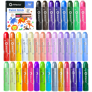 Artecho New Design 36 Colors Non-toxic Smooth <strong>Pastel</strong> Soft Touch <strong>Paint</strong> Stick Set - Product Image 2