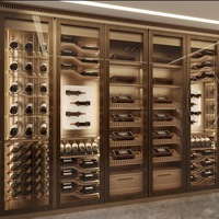 Meuble Bar Moderne en Bois Personnalisé, Facile à Assembler, Meuble de Rangement pour Liqueurs, Vitrine avec Porte Vitrée, Unité Porte-Bouteilles