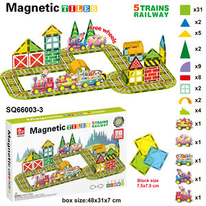 Jouets éducatifs pour enfants, blocs magnétiques, cubes créatifs pour scénarios simulés, piste <span class=keywords><strong>magnétique</strong></span> - Product Image 6