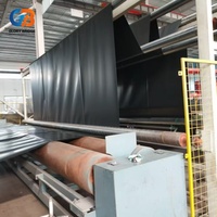 Bâche géomembrane HDPE 0,75 mm, imperméable, noire, résistante aux UV, pour bassin à poissons, aquaculture, barrage, réservoir