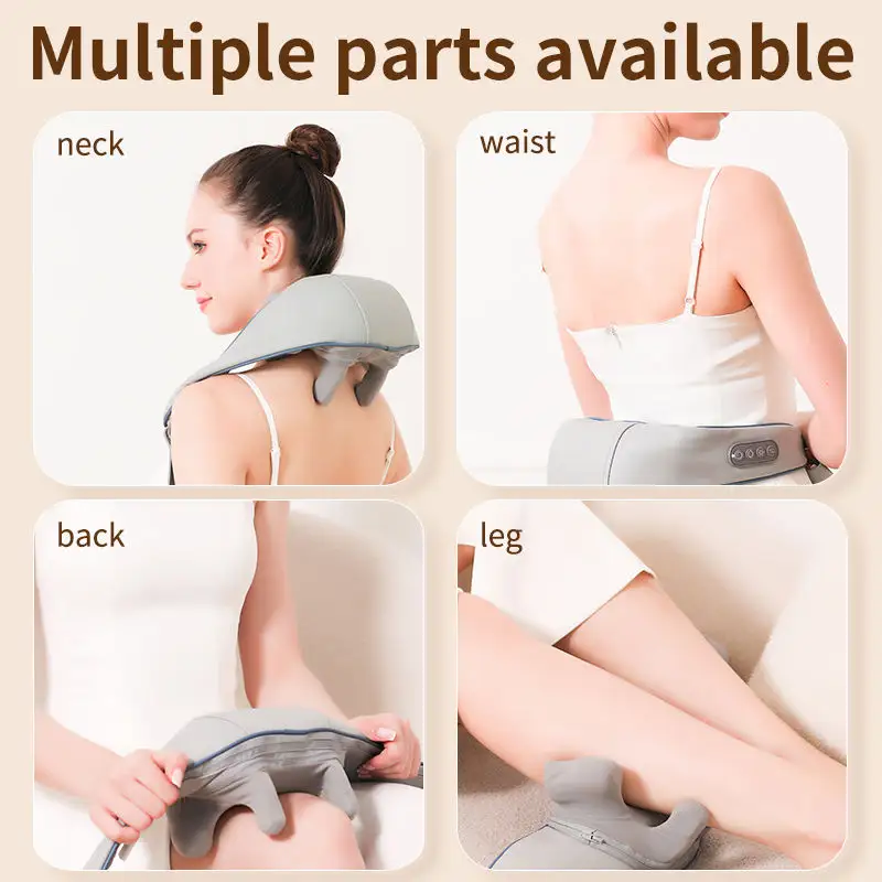 Best Sell Products Professional Shiatsu Neck And Back Massager Electric 6D Kneading Shoulder Massager Shiatsu With 6 Rolling