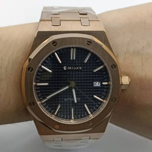 Reloj de Pulsera Mecánico Automático Simple de Lujo para Hombre de 42 mm, NH35, Resistente al Agua, con Cristal de Zafiro - Product Image 1