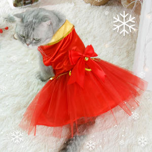 Venta al por mayor ropa para mascotas Navidad vestir fiesta Navidad gato perro vestido - Product Image 4