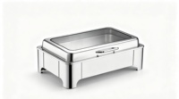 Réchaud de buffet hydraulique simple à cadre bas en acier inoxydable pour hôtels, banquets et traiteurs
