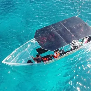 10-12 orang Danau air laut kerajinan dayung perahu transparan perahu
