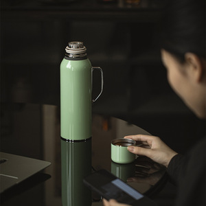 Stainless Steel <b>Thermos</b> Flask 316 Portable Travel With Mechanical Temperature Indicator 24 Hour Insulation - Product Image 4