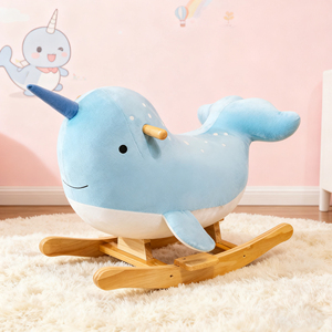 Nouveau cheval à bascule en bois pour enfants, série Ocean classique, cadeau pour enfants - Product Image 3