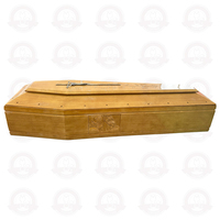 Ataúd de Madera Estilo Europeo con Relieve Tridimensional de Retrato de Jesús, Pintura de Alto Brillo, Tamaño Personalizado para Uso Funerario