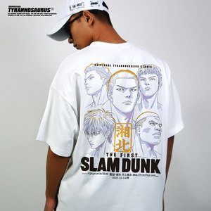 Camiseta de <span class=keywords><strong>Manga</strong></span> Corta de Franela 100% Algodón para Hombre, Estilo Urbano, con Diseño de Anime Japonés 'Slam Dunk' de Tyrannosaurus Studio - Product Image 1