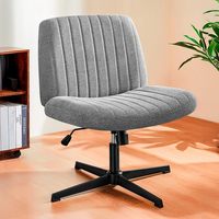 Chaise de bureau pivotante en tissu au design français élégant, avec assise large et longue, idéale pour la maison, le bar, la salle à manger, l'appartement, ou comme chaise de travail informatique.