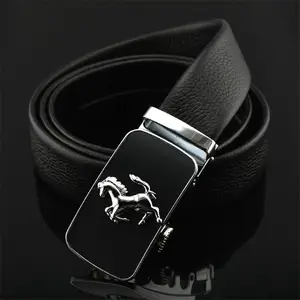 Vente chaude mode automatique réglable boucle en métal ceinture hommes affaires loisirs ceintures ceinture en cuir véritable